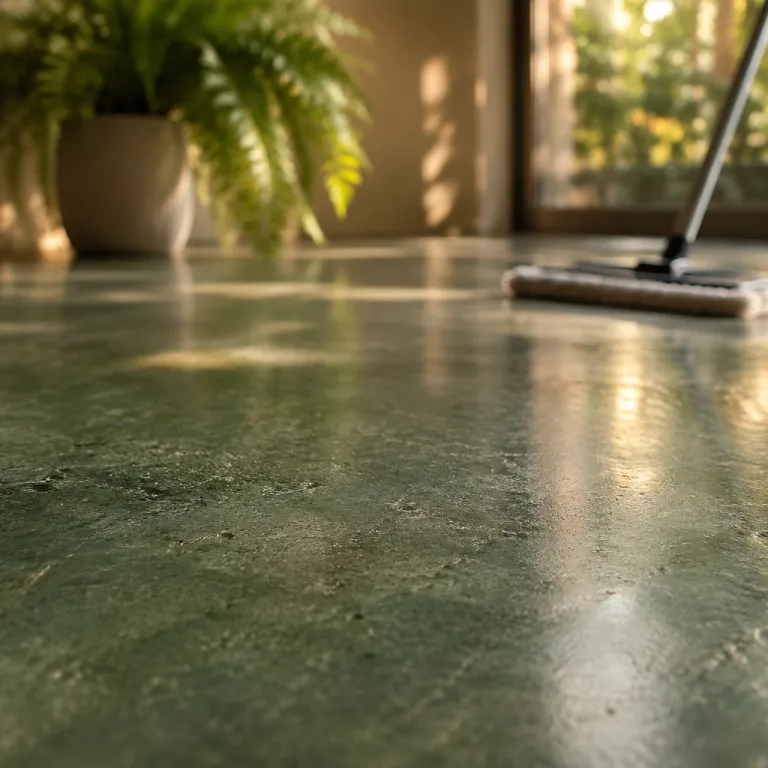 Béton ciré au sol : l'entretien minimaliste qui sauve la patine sans produit miracle