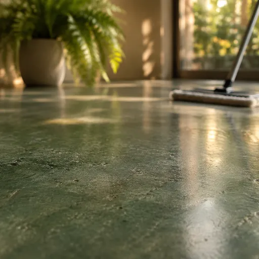 Béton ciré au sol : l'entretien minimaliste qui sauve la patine sans produit miracle