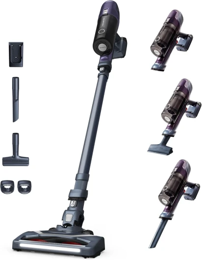 Rowenta X-Pert 6.60 Aspirateur Balai sans fil, Léger, Puissance 100W, Autonomie 45min, Efficace sur tous Types de Sols, LED RH6838WO, Violet Violet 4 Accessoires