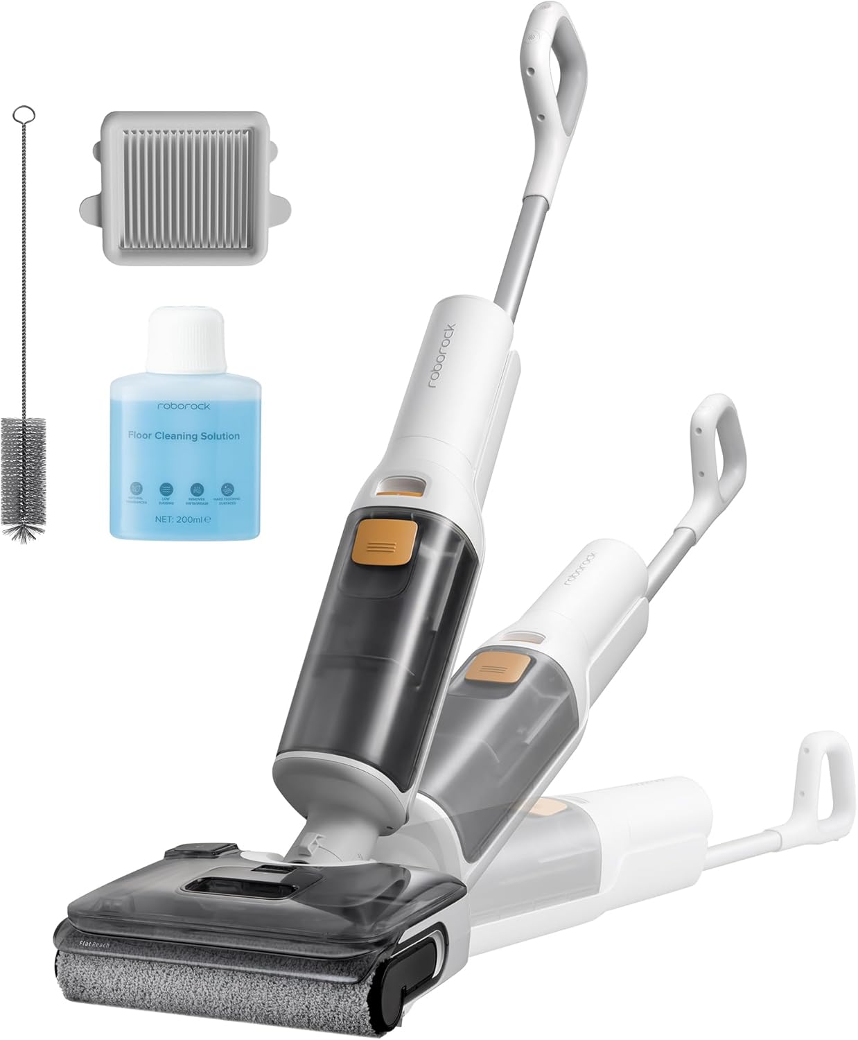 F25 GT Aspirateur Laveur,Complete Nettoyeur de Sol 20 kPa,Aspirateur sans Fil Lavage à Chaud à 90 °C, inclinable à 180°，Nettoyage Deux Bords, Auto-Nettoyage à l'eau Chaude et séchage - F25 GT Noir