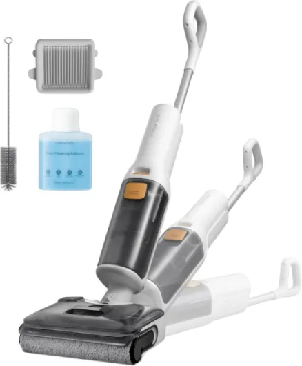 F25 GT Aspirateur Laveur,Complete Nettoyeur de Sol 20 kPa,Aspirateur sans Fil Lavage à Chaud à 90 °C, inclinable à 180°，Nettoyage Deux Bords, Auto-Nettoyage à l'eau Chaude et séchage - F25 GT Noir