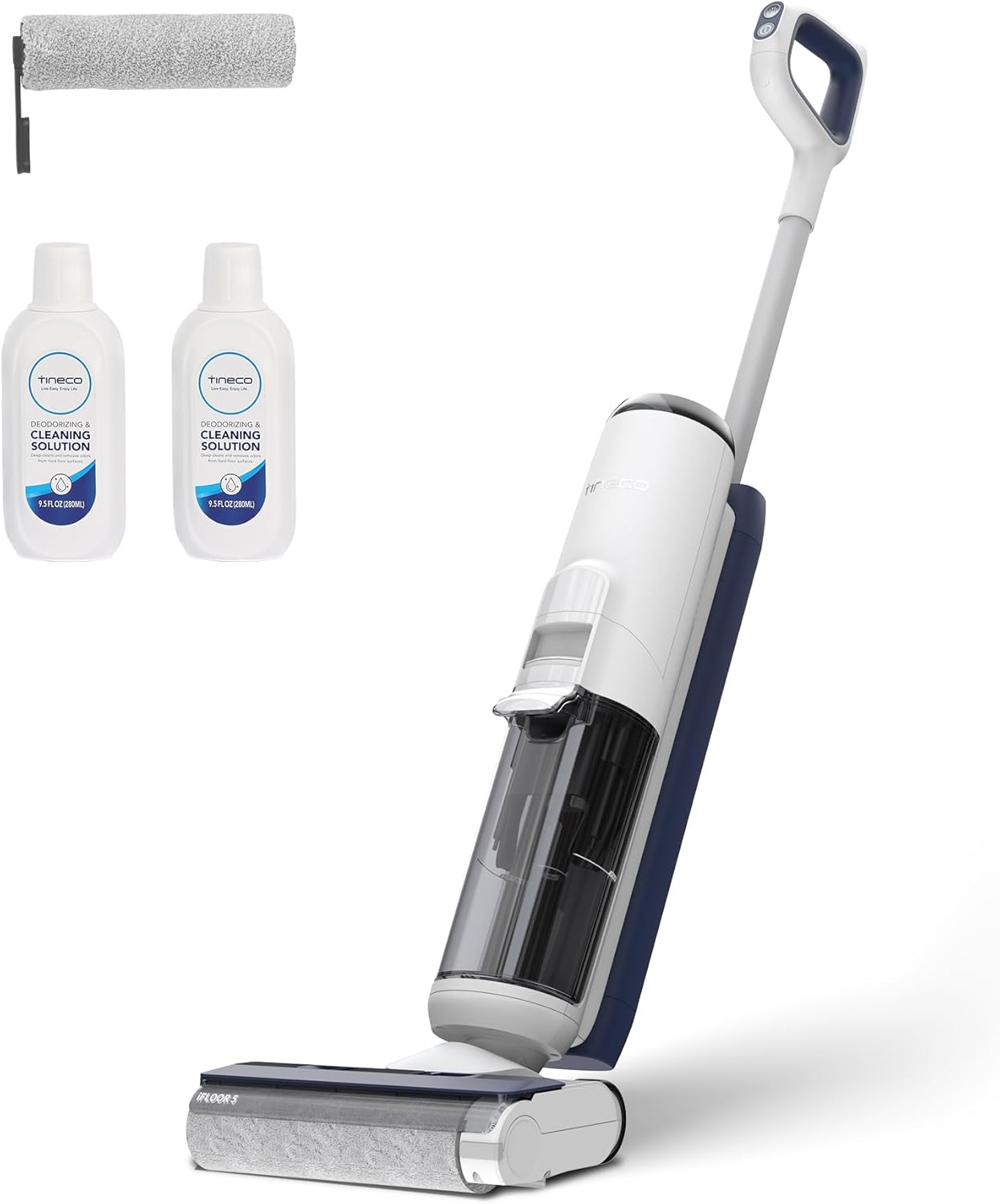 Tineco iFLOOR 5 Breeze Complete Aspirateur Laveur, Aspirateur Sec Humide sans Fil pour Sols durs, Nettoyage des Bords, Auto-Nettoyage Automatique, 35 Min d'autonomie, Conception légère