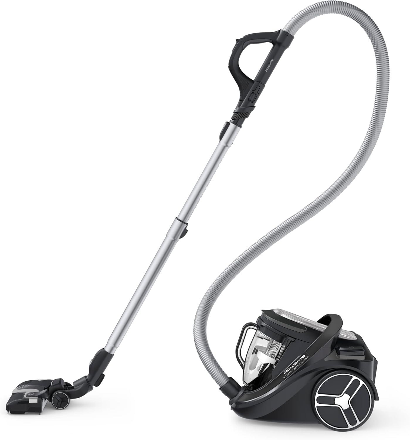Aspirateur sans sac, Silencieux 59 dB(A), Consommation énergétique ultra-basse, Filtration haute efficacité, Rayon d'action 12 m, Fabriqué en France, Silence Force Cyclonic Effitech RO7935EA Tête d'aspiration Sofa / Parquet