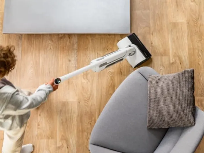 Rowenta X-Clean 10, Aspirateur Laveur sans Fil, Inclinable 180°, Auto-Nettoyage et séchage 65°C, 60min, pour tâches tenaces, Poils d’Animaux YY5785FE, Blanc Xc10 Blanc