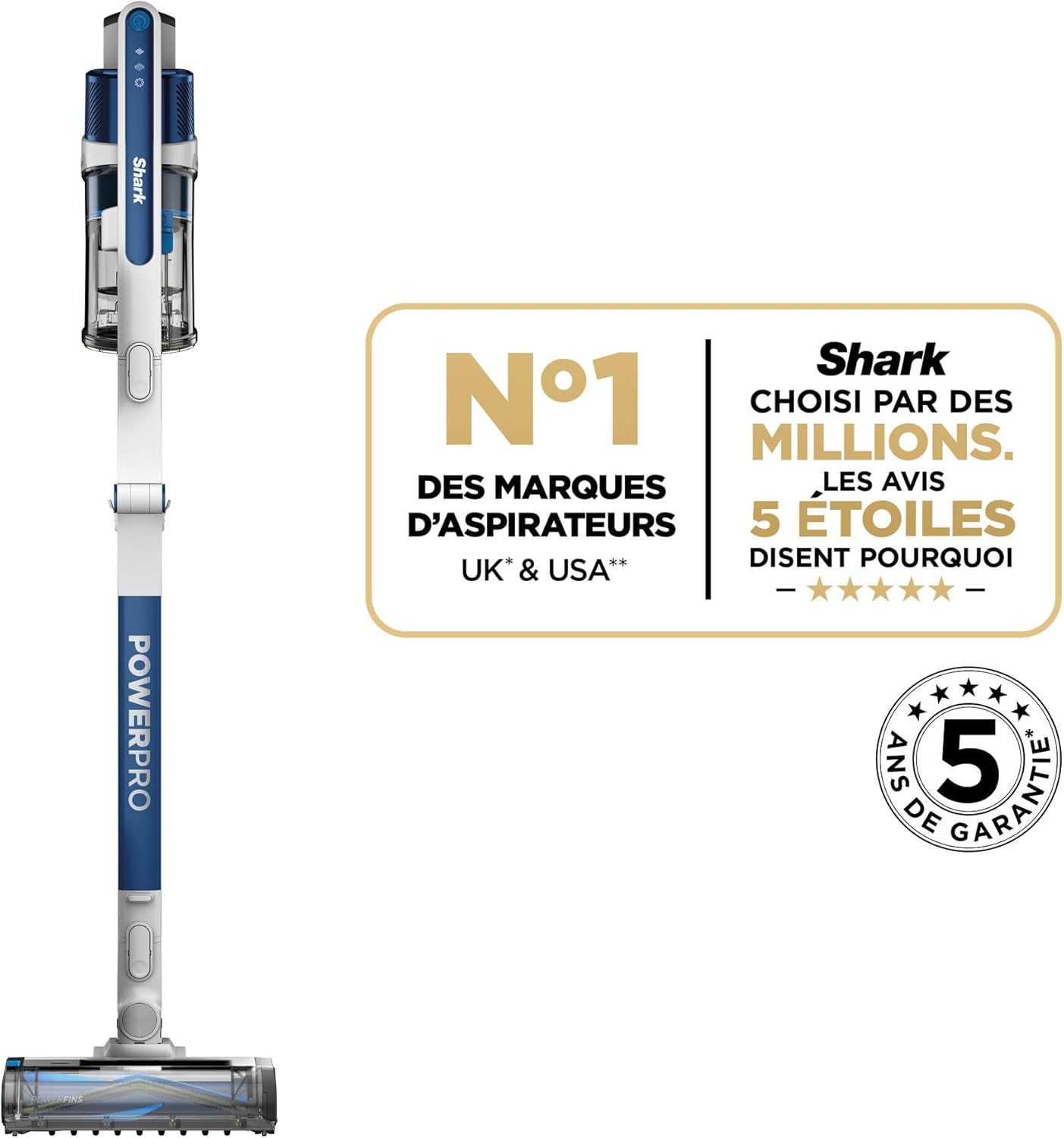 PowerPro Aspirateur sans Fil, Technologie FloorDetect, Anti-emmêlement, Système Anti-allergène, Léger, Flexible, Mode Portatif, 50 Min d’autonomie, Bac à poussière XL, Bleu Métallisé IZ380EU PowerPro – Tube flexible Bleu