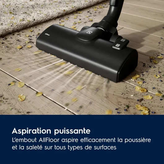 Clean 500 Aspirateur avec Sac Puissant EB51C1OG, Compact, léger, Suceur Combiné Lisse, Maniabilité Facile, Contrôle Manuel de la Puissance, Taille compacte, Vert océan Vert Océan bidon