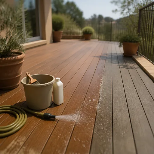 Terrasse en bois composite : le nettoyage de fin d'été qui évite le grisaillement de septembre